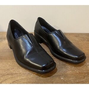 ECCO Light 242153 Women's Black Vegetable Tanned Leather Slip On Loafers EU 36